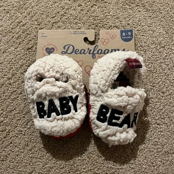 Dearfoams ‘baby bear’ slippers. New. Size 6-9 months. - Picture 1 of 2